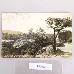 Echo Park Trail Wonderland of Rocks Arizona RPPC Postcard 1949 Real Photograph